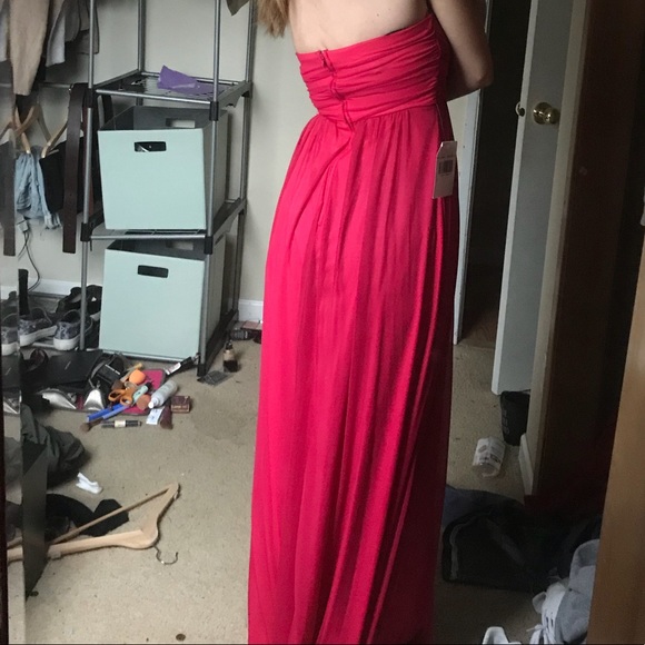Red Strapless Gown - Picture 4 of 6